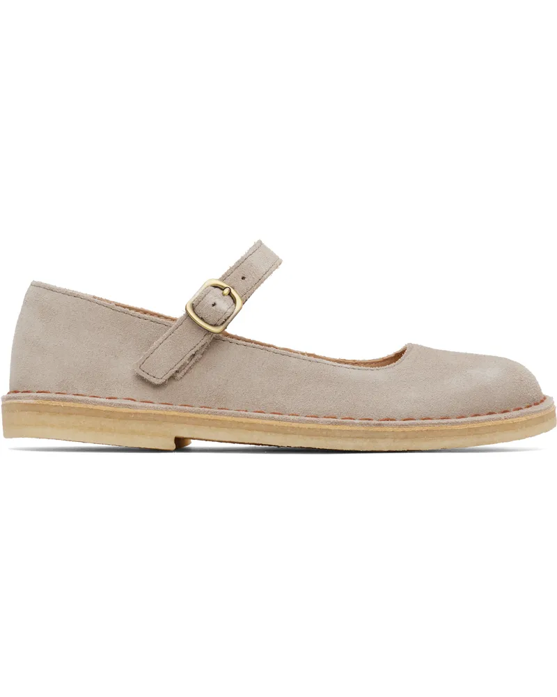 Clarks Taupe Desert Jane Ballerina Flats Sand