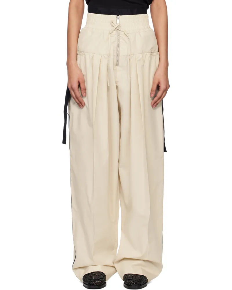 3.1 phillip lim Beige Wide-Leg Pleated Pocket Trousers Stone