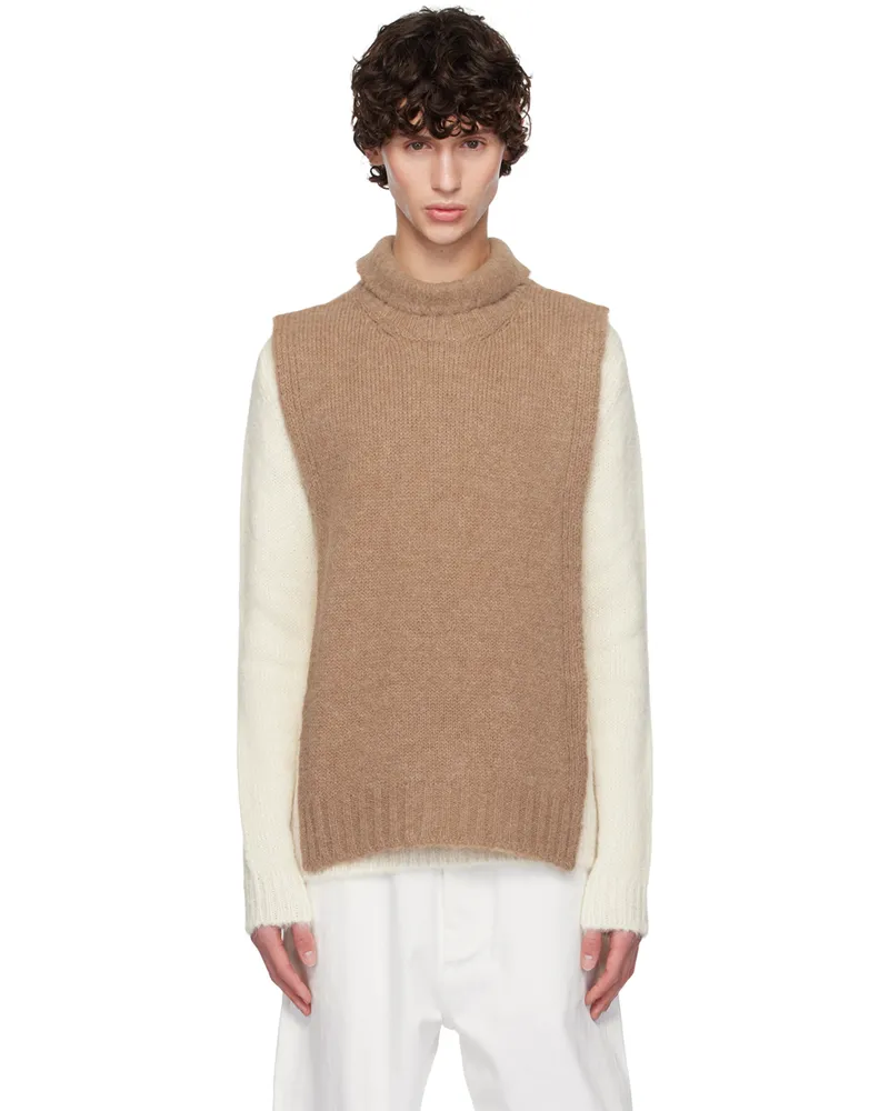 Jil Sander Brown Vented Vest 216
