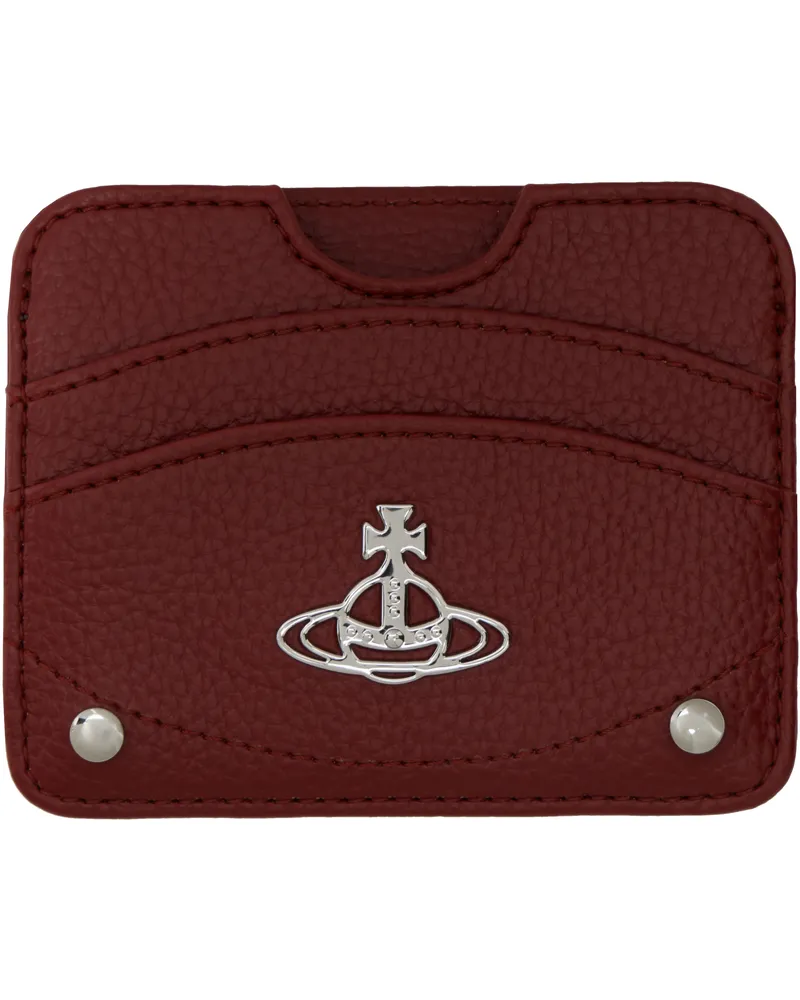Vivienne Westwood Red Half Moon Flat Card Holder H407
