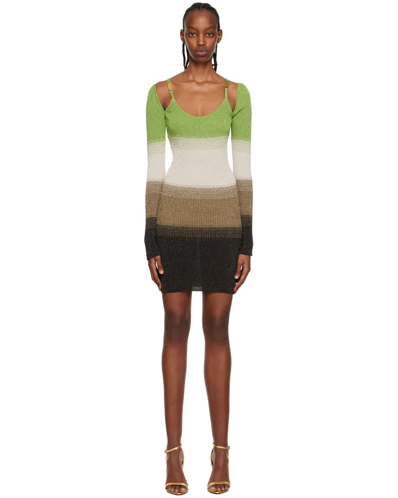 GCDS Green Degradé Minidress Military