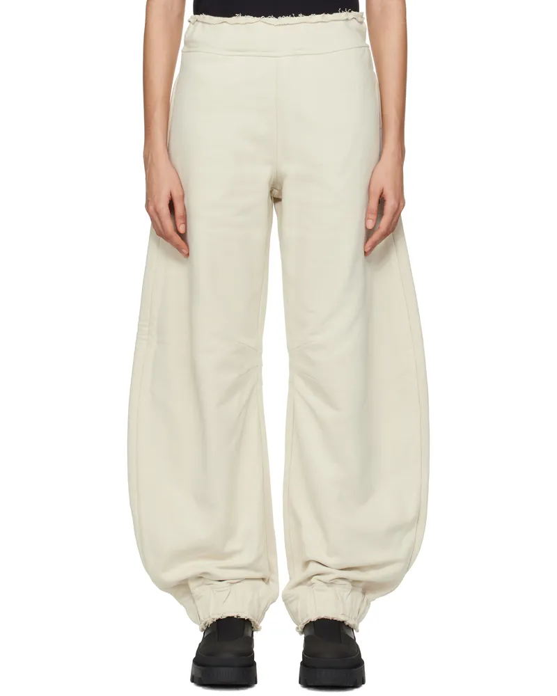 Moncler Moncler x Willow Smith Beige Raw Edge Sweatpants 051