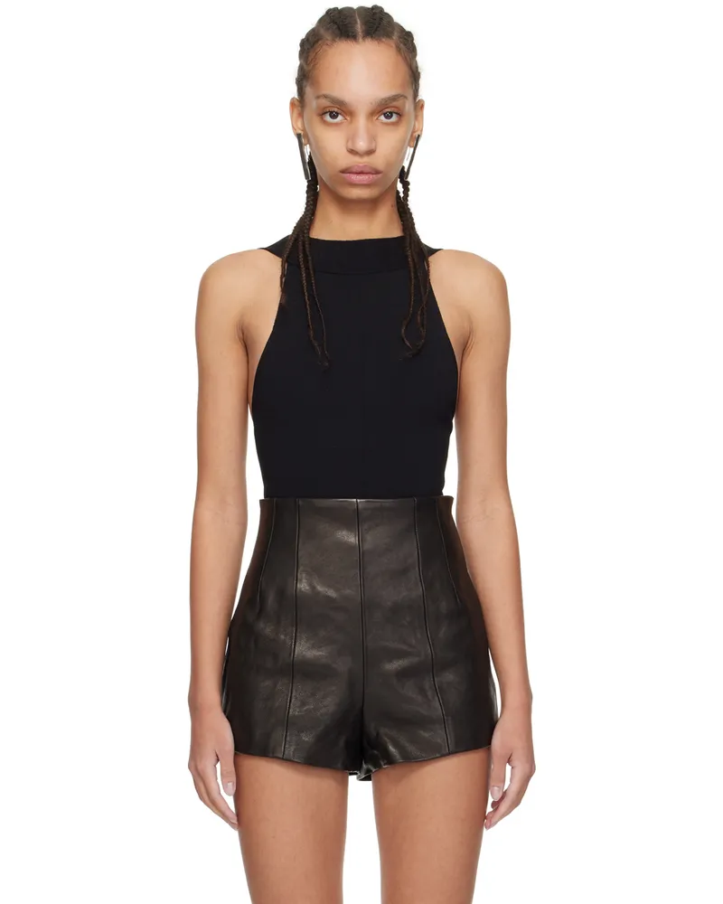 KHAITE Black 'The Campagna' Bodysuit 200