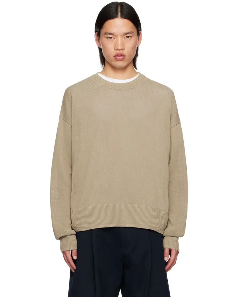 Studio Nicholson Taupe Kami Sweater Fawn