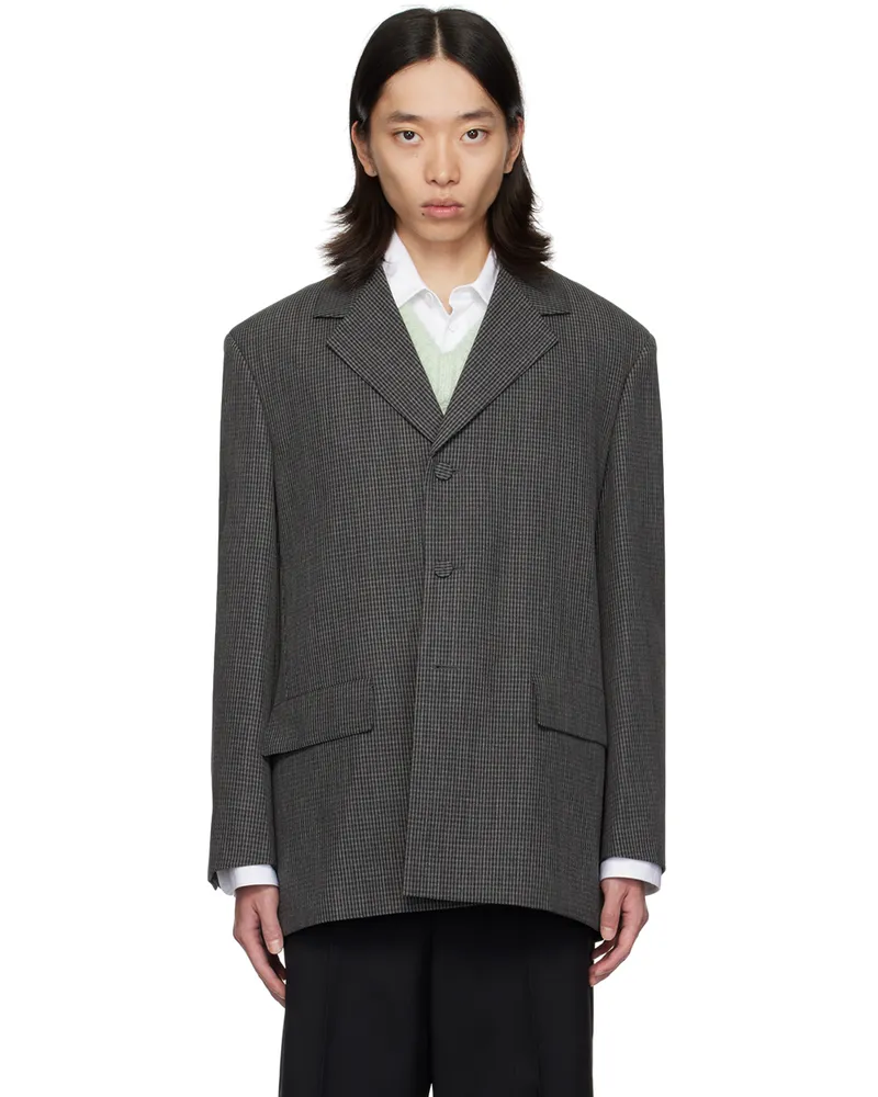 Jil Sander Gray Check Blazer 970