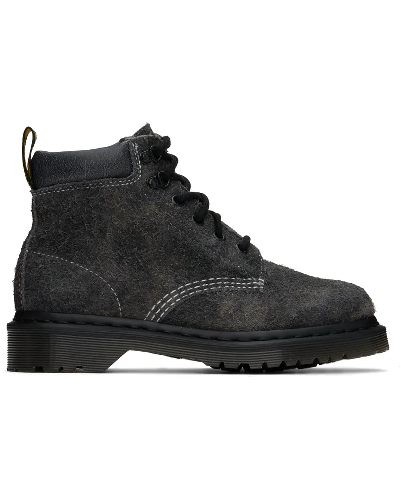 Dr.Martens Gray 939 Stonewashed Suede Boots Black