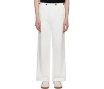 White Fall Front Trousers
