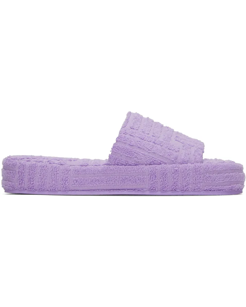 Bottega Veneta Purple Resort Sponge Flat Sandals 5119