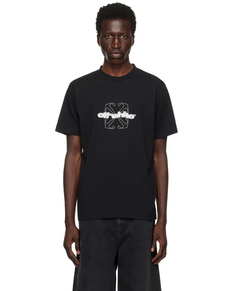 OFF-WHITE Black Flock Arrow Slim T-shirt Black