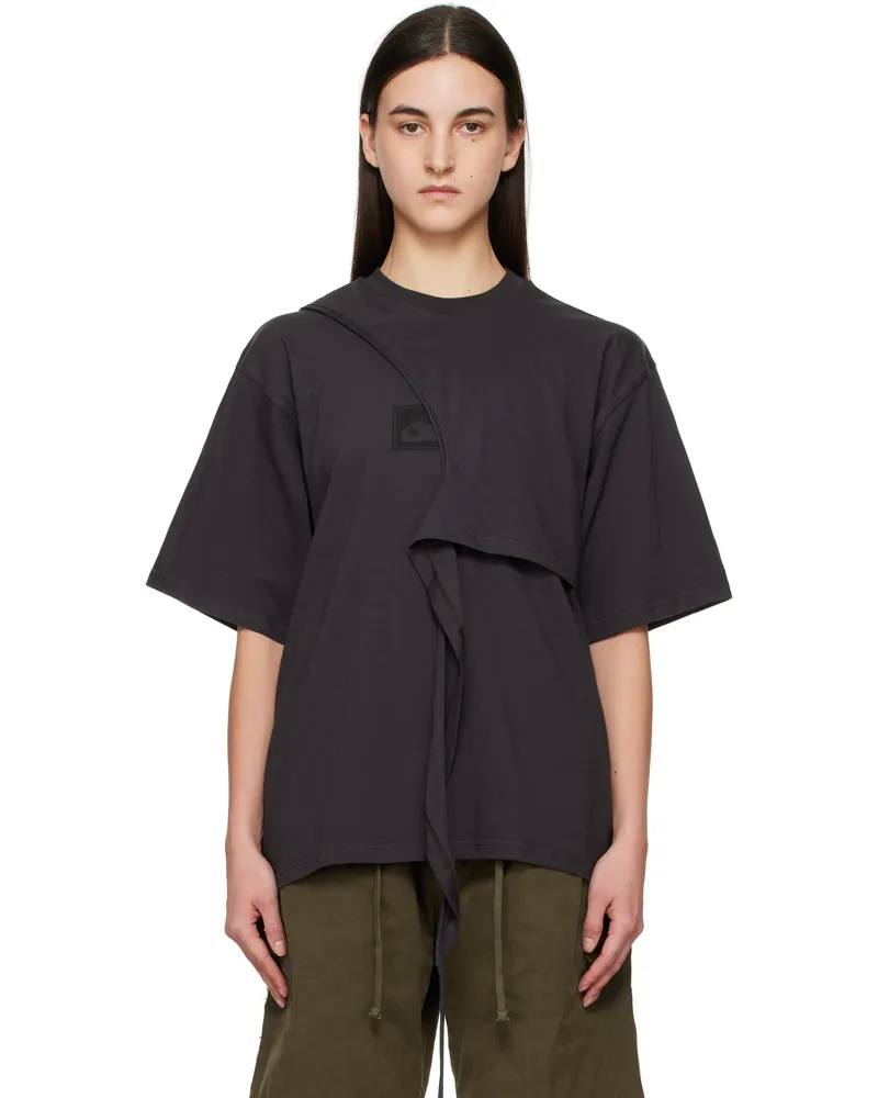 OTTOLINGER Black Wrap T-shirt Black