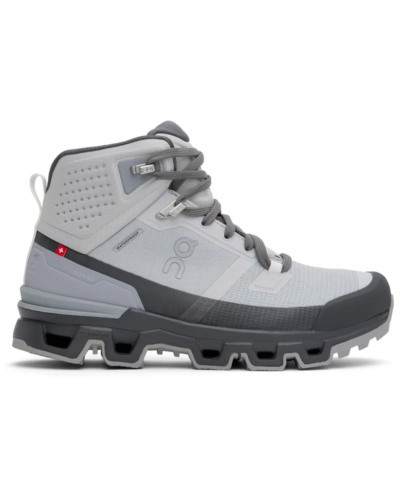 ON Gray Cloudrock 2 Waterproof Sneakers Glacier