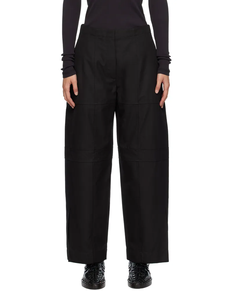 Jil Sander Black Water-Repellent Trousers 001