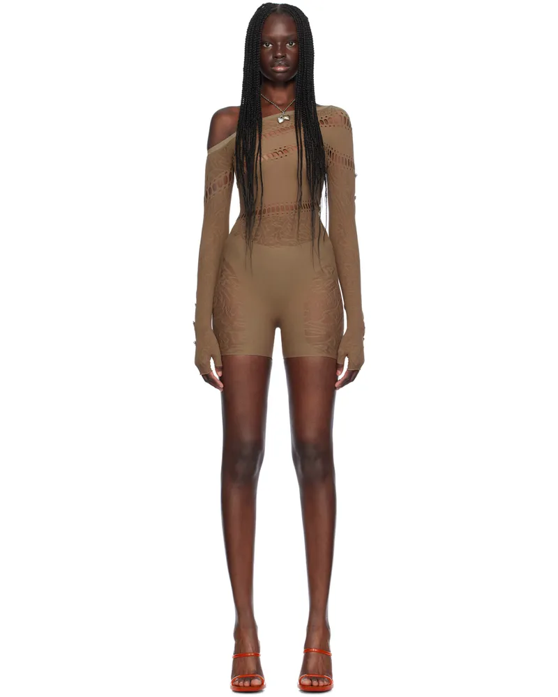 Poster Girl Brown Ivy Romper Kahlua