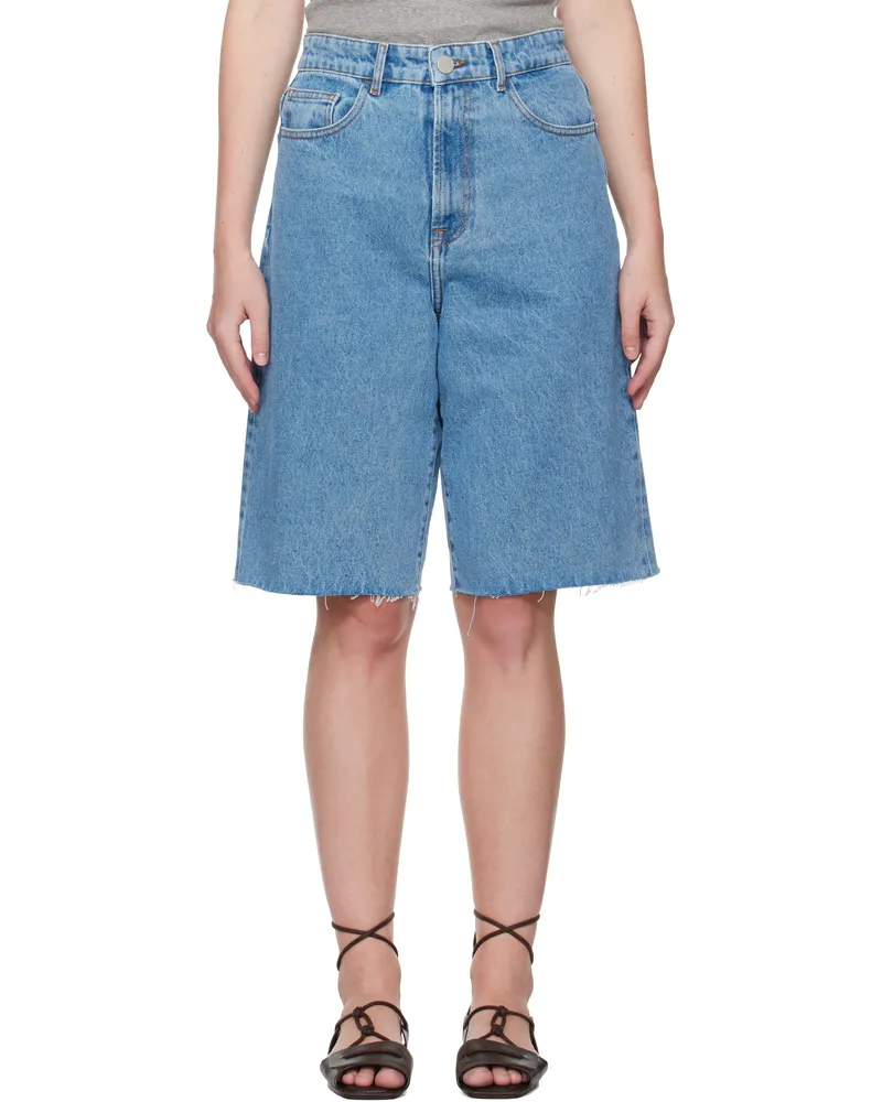 Róhe Blue Baggy Fit Denim Shorts 462_313