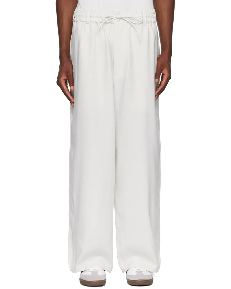 Y-3 Gray Sport Uniform Wide Trousers Grey