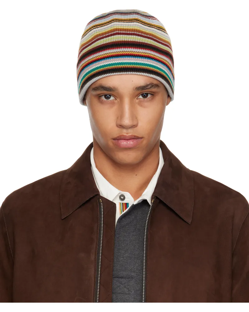 Paul Smith Multicolor 'Signature Stripe' Beanie 92