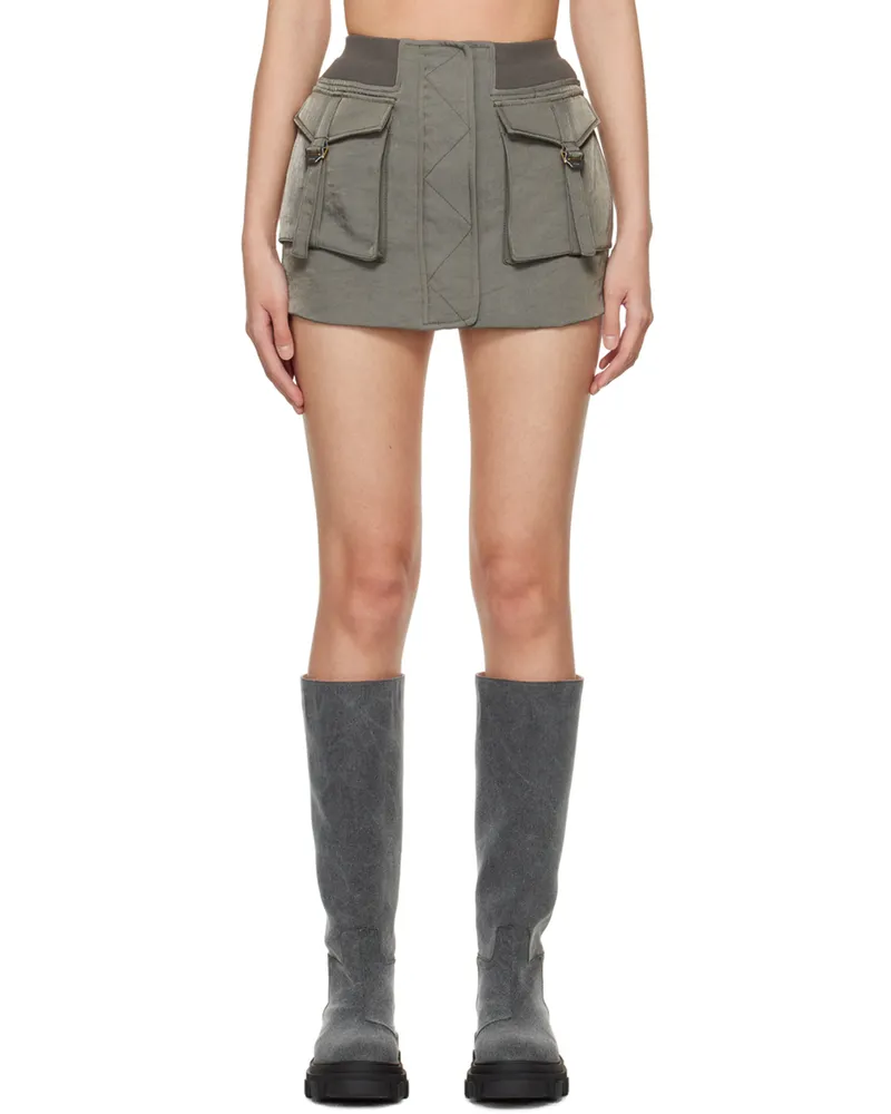 Dion Lee Khaki Aviator Miniskirt Mercury