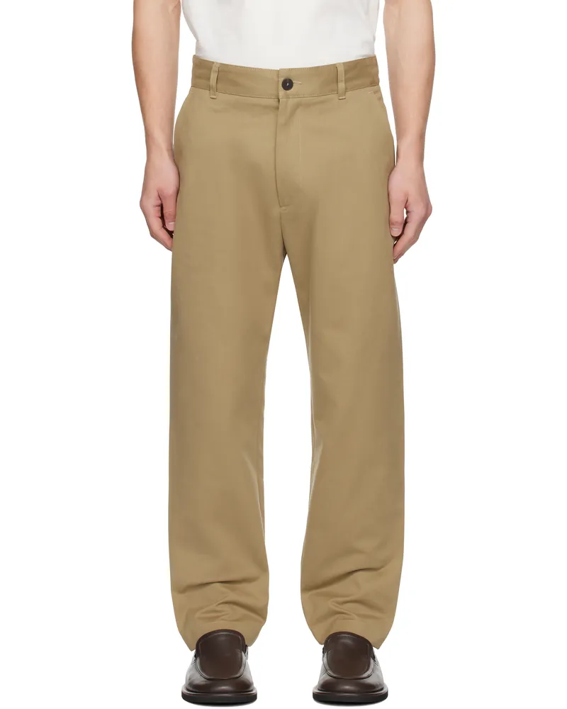 Studio Nicholson Beige Bill Trousers Tan