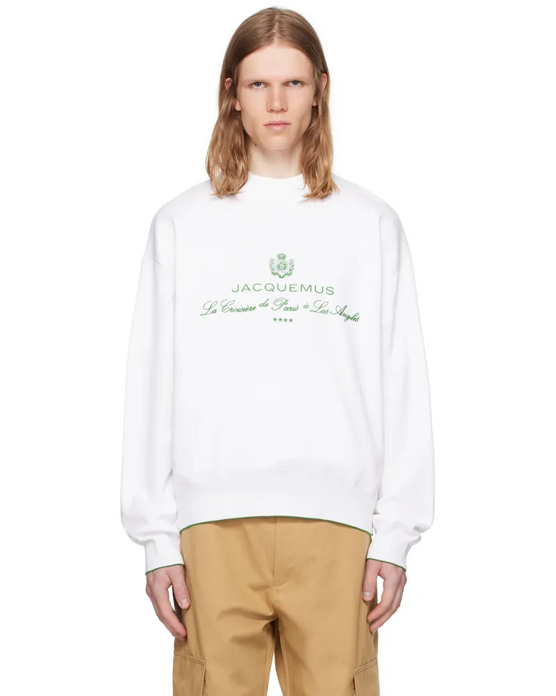 Jacquemus White La Croisière 'The Venice' Sweatshirt 1in