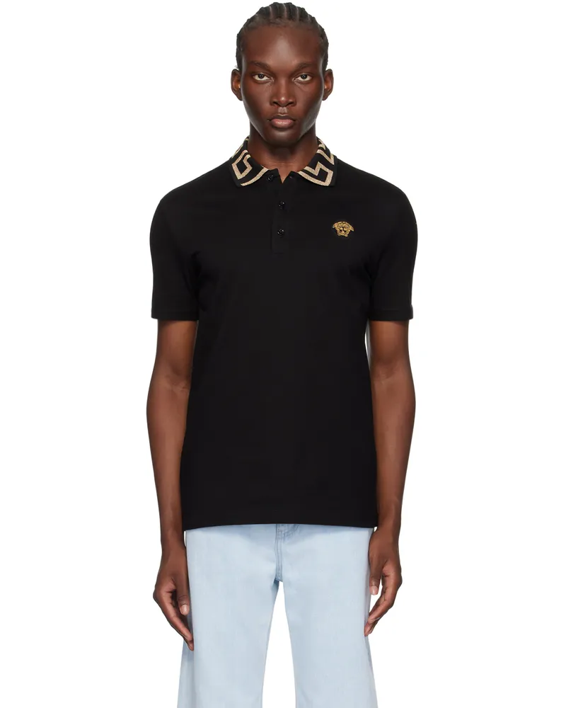 Versace Black Greca Polo 1b000-black
