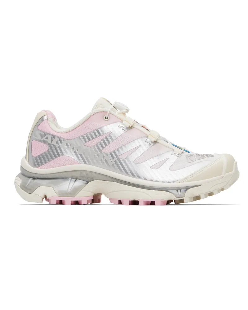 Salomon Pink & Silver XT-4 OG Sneakers Vanilla