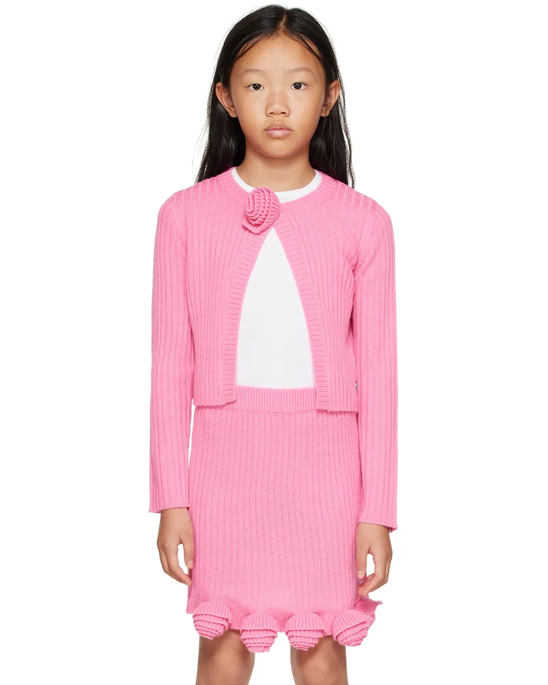 Blumarine Kids Pink Open Cardigan Pink