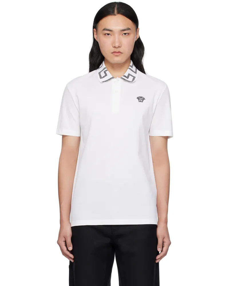 Versace White Greca Polo 2wv40-white