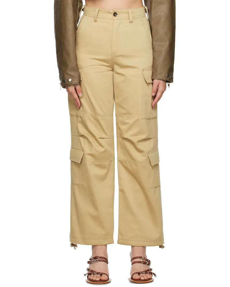 Kijun Beige Flap Pocket Trousers Beige