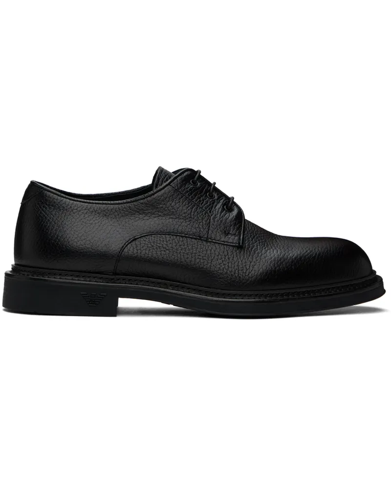 Emporio Armani Black Lace-Up Derbys Black