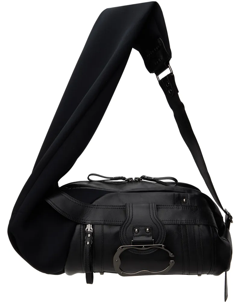 OTTOLINGER Black Neoprene Leather Bag Black