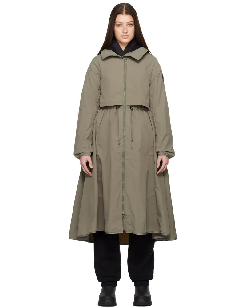 Canada Goose Khaki 'Black Label' Sinclair Long Coat 1664