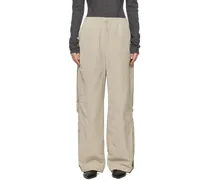 SSENSE Exclusive Taupe 'Elemental by ' Parachute Trousers