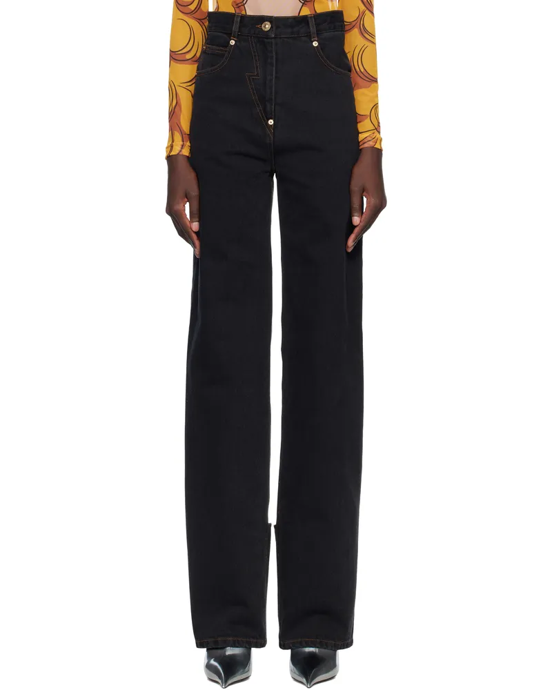 pushBUTTON Black Back Panty Jeans Black