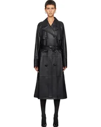 STAND Black Betty Faux-Leather Trench Coat Black