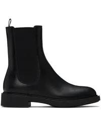 Gianvito Rossi Black Leather Chelsea Boots Nero