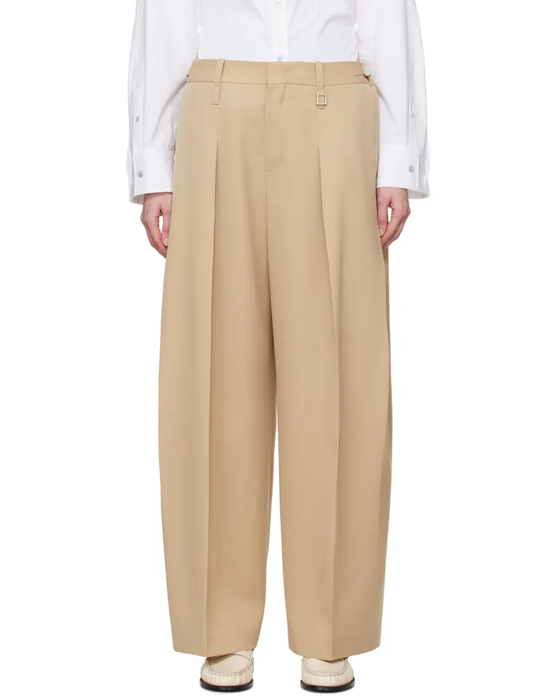 Wooyoungmi Beige Wide Trousers Beige