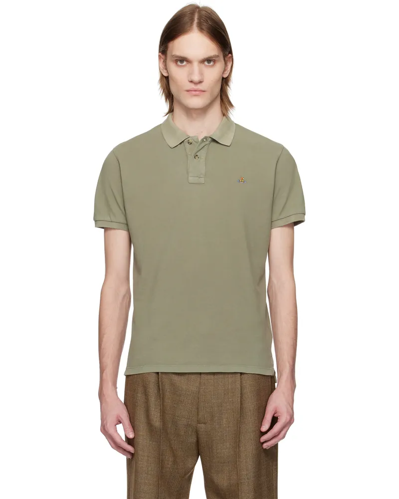 Vivienne Westwood Green Classic Polo Ss25-m404