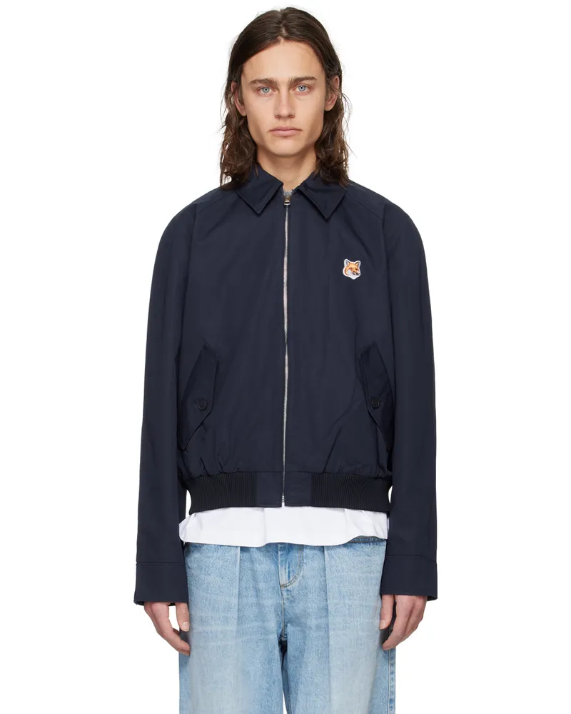Kitsuné Navy Harrington Bomber Jacket P476