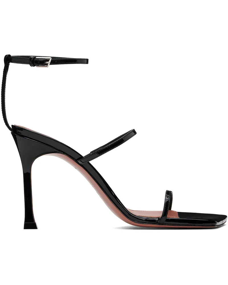 Amina Muaddi Black Maya Heeled Sandals Black