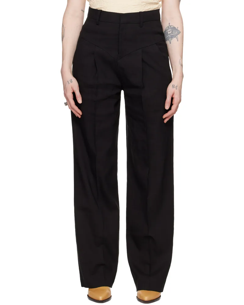 Isabel Marant Black Staya Modern Flou Trousers 01bk