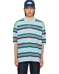 nanamica Blue Stripe Polo Sx