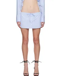 Alexander Wang Blue Drawstring Skort Chambray