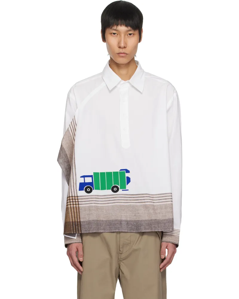 Craig Green White Long Sleeve Handkerchief Shirt White