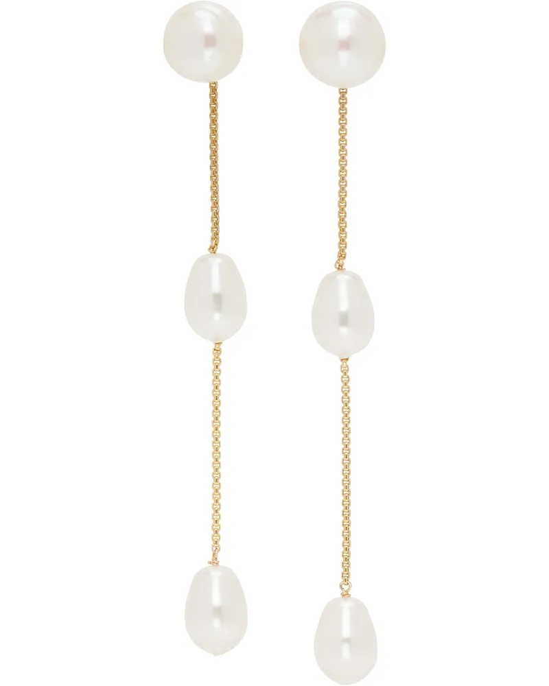 Sophie Buhai Gold Small Pearl Drop Earrings 14k