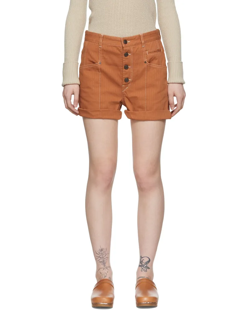 Isabel Marant Orange Nadia Shorts 11tr