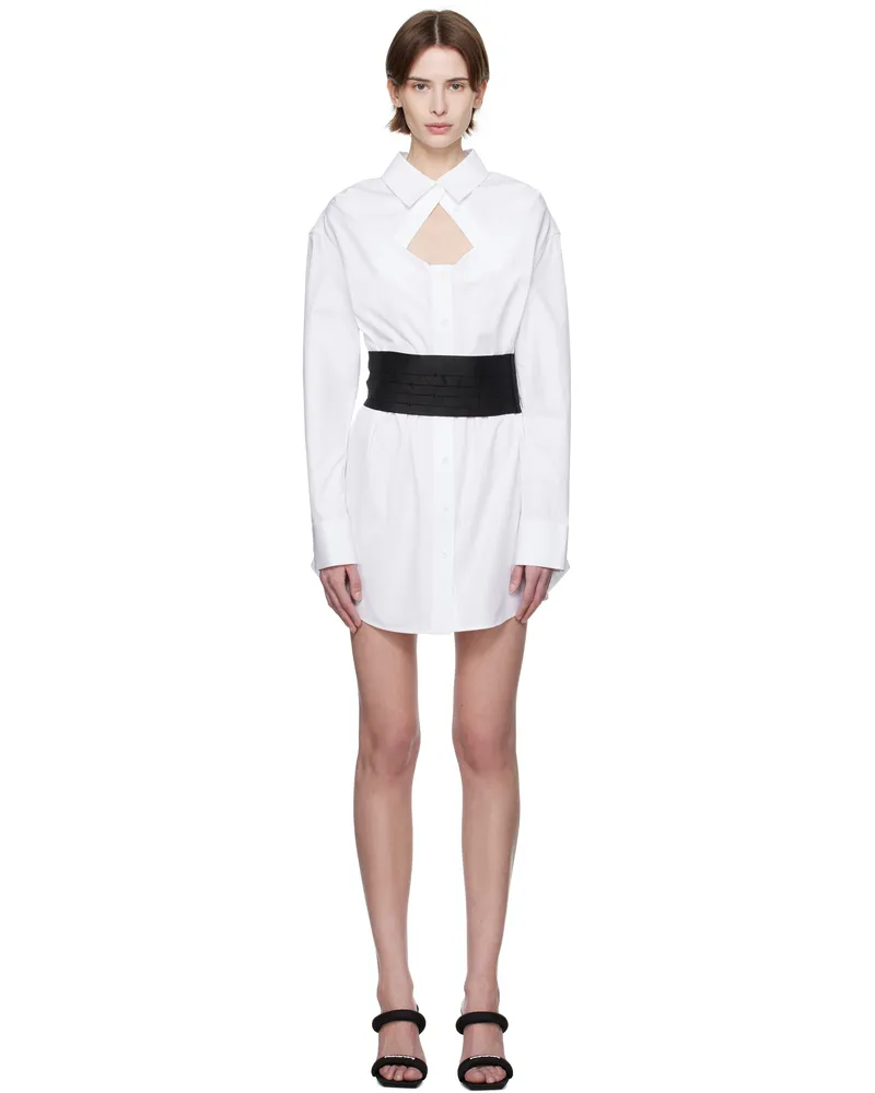 Alexander Wang White Deconstructed Minidress White