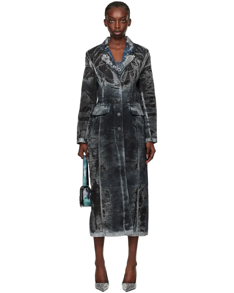 Diesel Black & Blue De-Pia-Fse Denim Coat 01