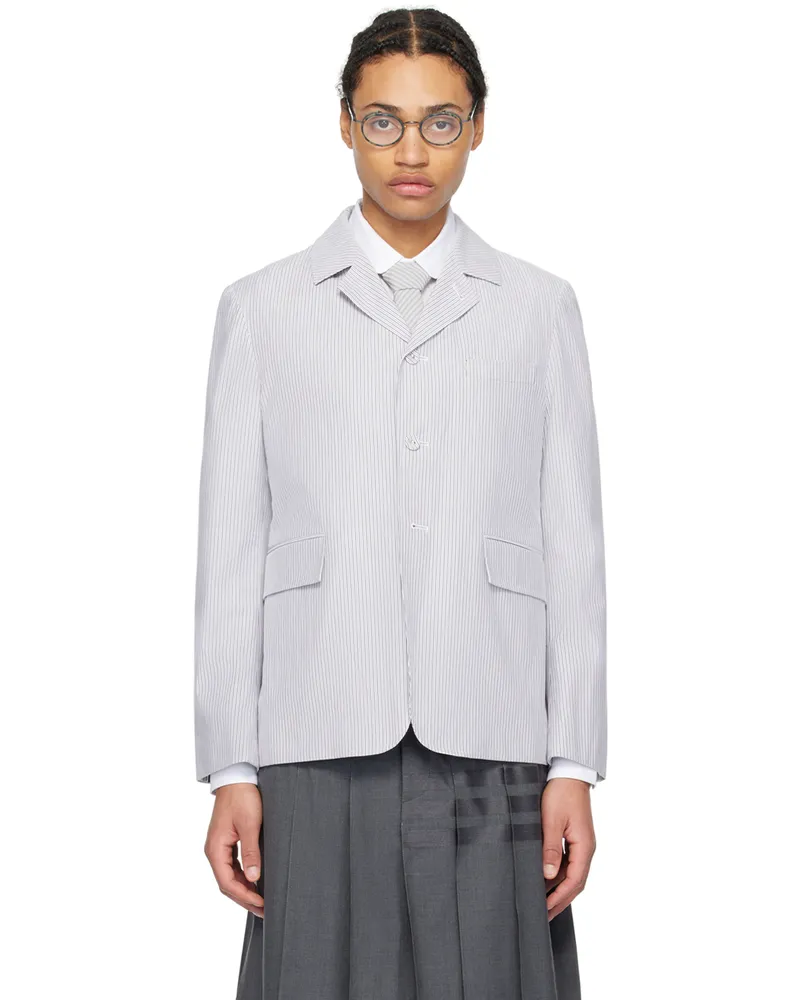 Thom Browne Gray Unconstructed Blazer 035