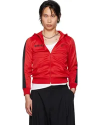 LU'U DAN Red CLOT Edition Zip Shrunken Hoodie Red