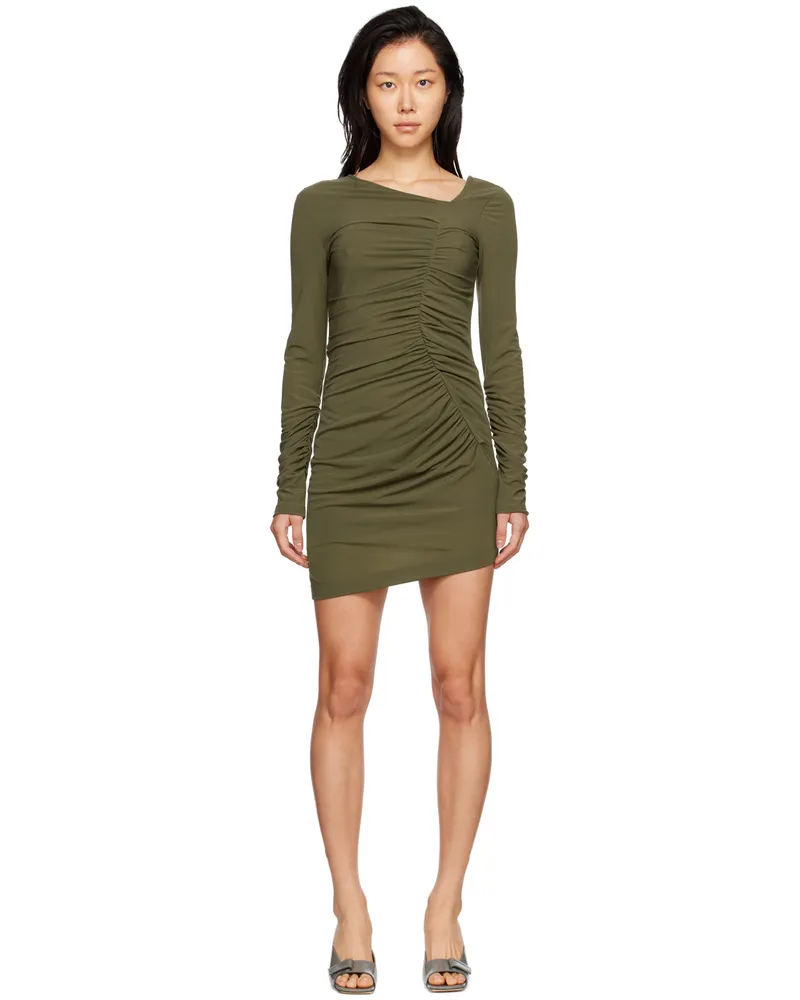 Helmut Lang SSENSE Exclusive Khaki Minidress Juniper